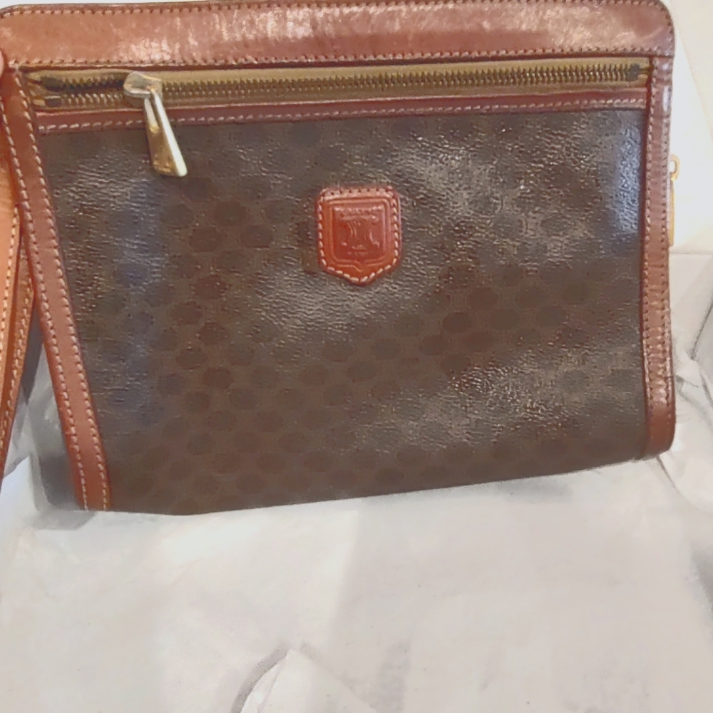 Authentic Celine macadam Triomphe Clutch